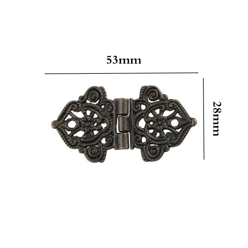 Picture of Door Cabinet Drawer Wooden Box Butt Hinges Antique Bronze 53mm x 28mm, 1 Piece