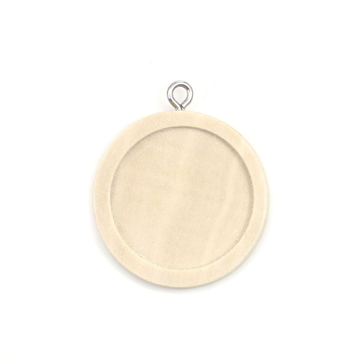 Picture of Stainless Steel Cabochon Settings Pendants Round Disc Natural