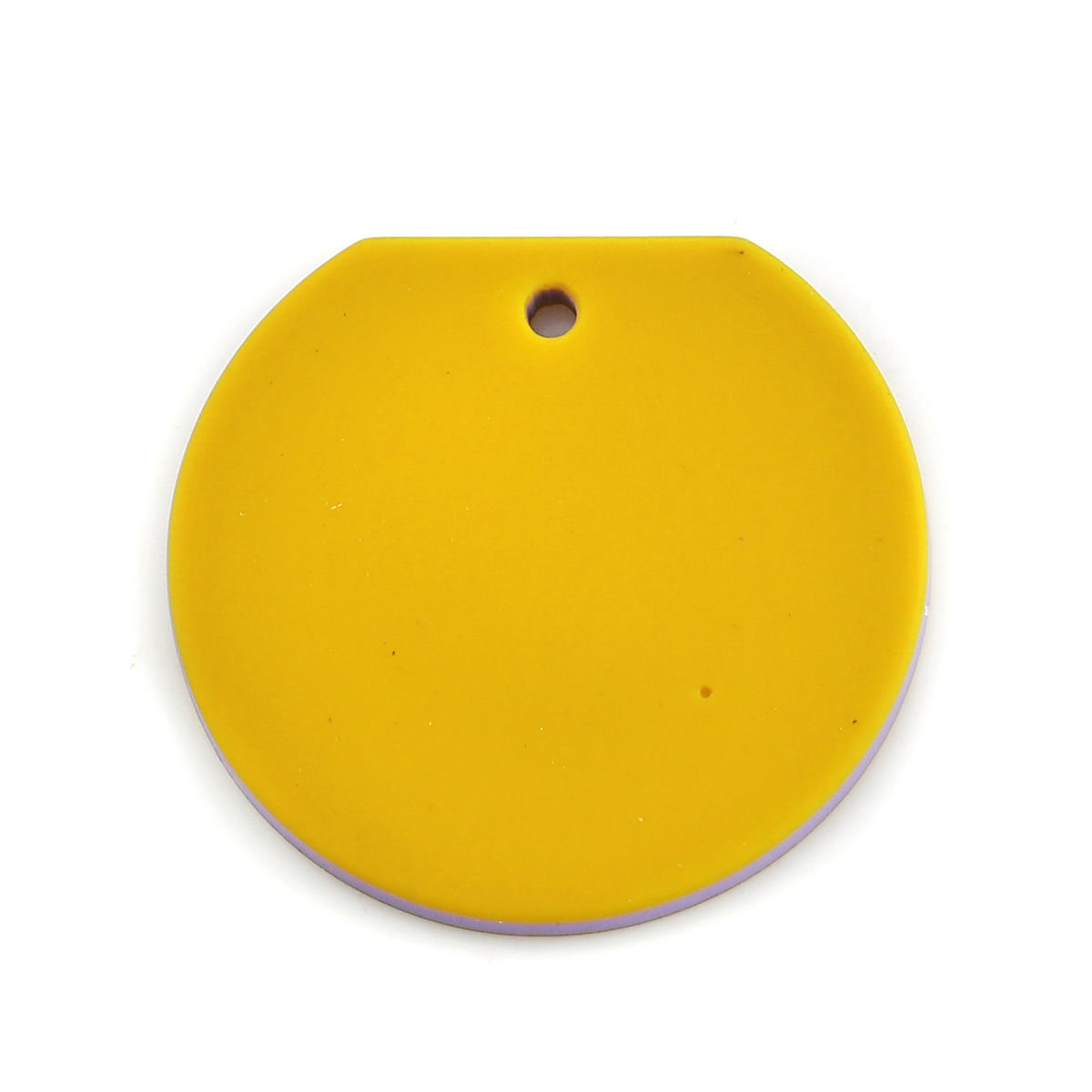 Picture of Resin Pendants Round Disc Ginger 34mm(1 3/8") x 32mm(1 2/8"), 3 PCs