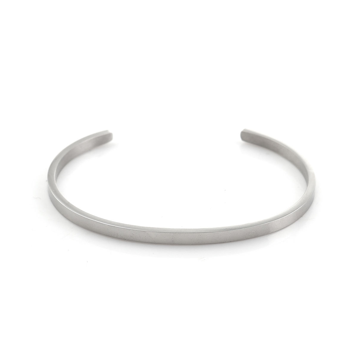 Picture of 316 Stainless Steel Blank Stamping Tags Open Cuff Bangles Bracelets Multicolor