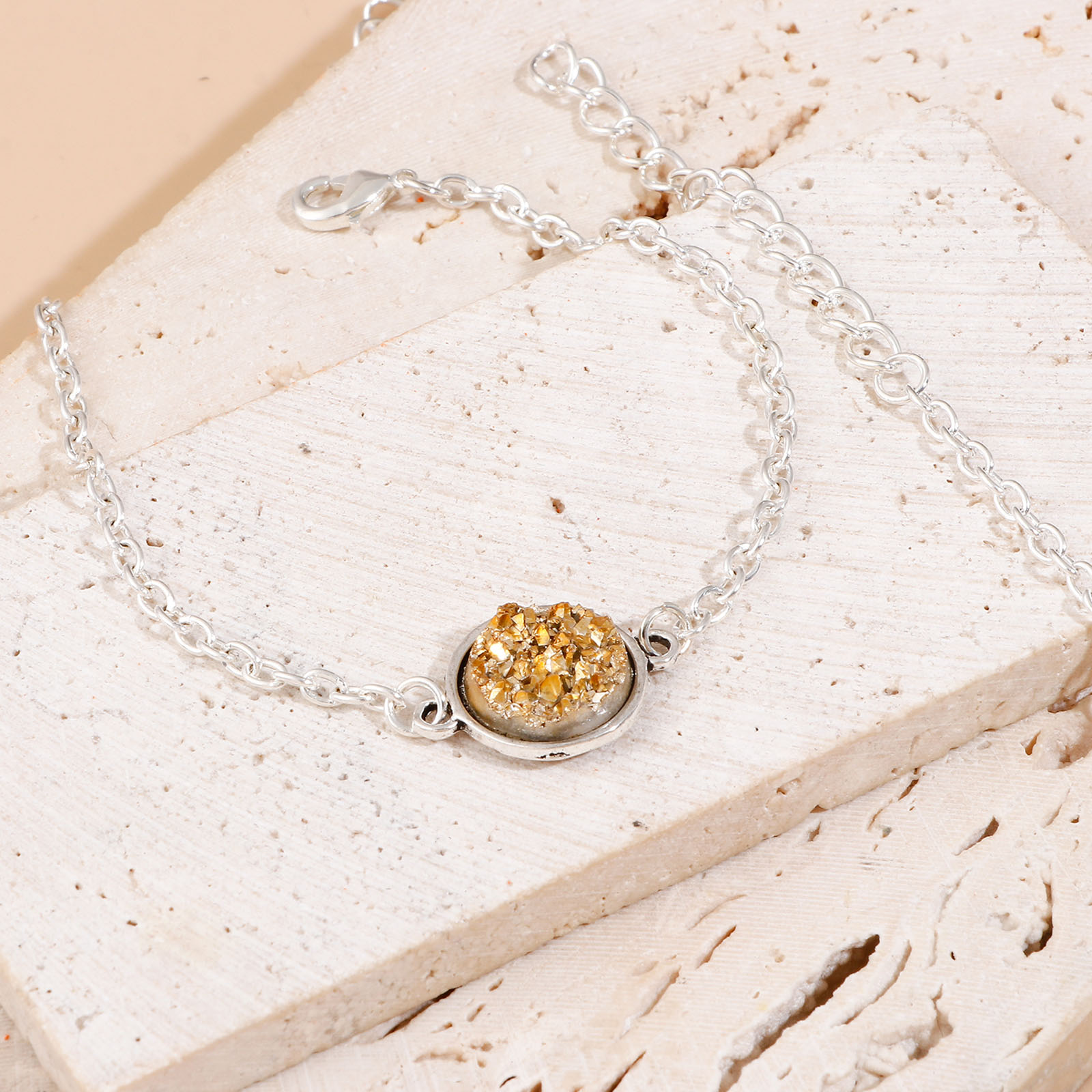 Picture of New Fashion Jewelry Handmade Druzy/Drusy Bracelets Starry Link Chains
