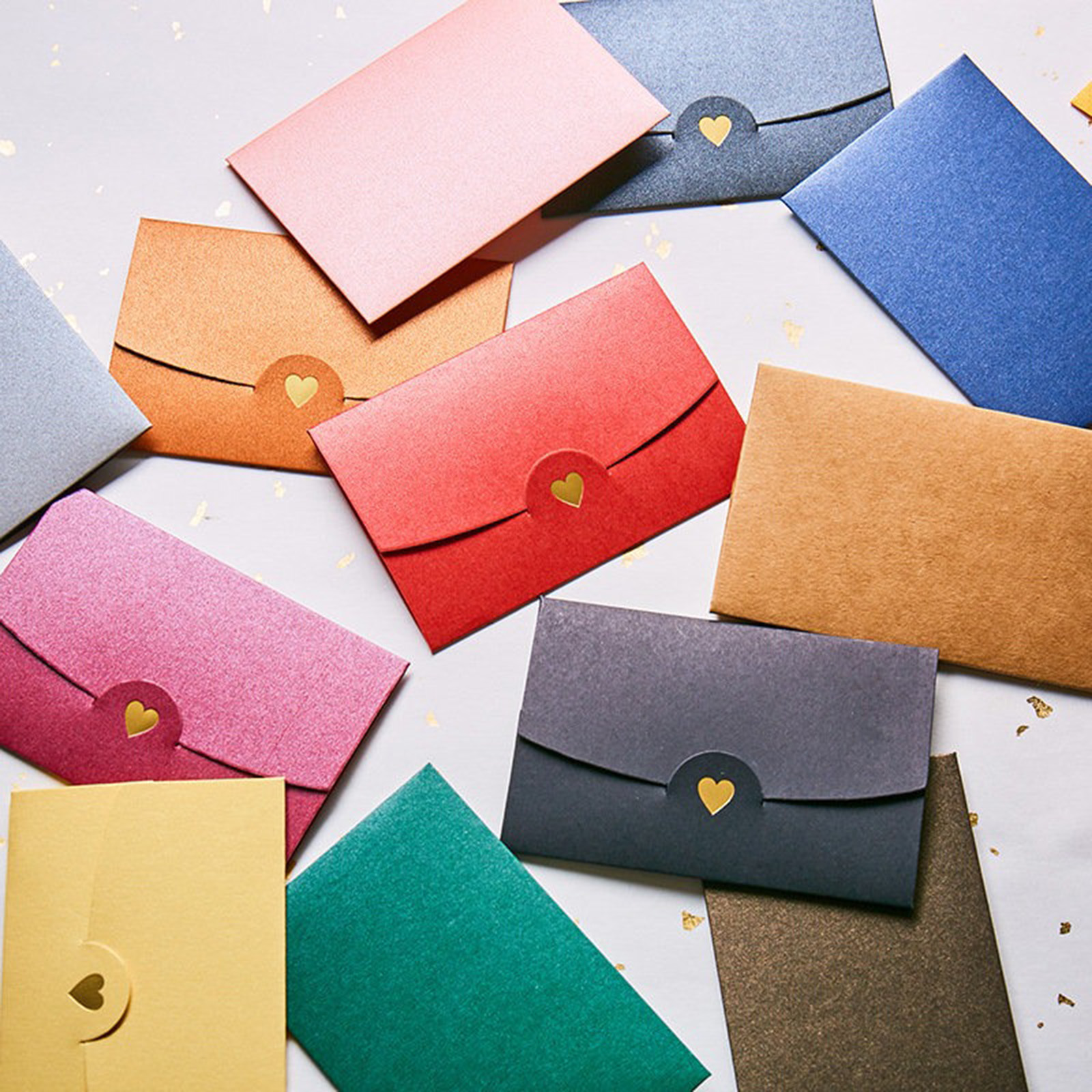 Picture of Paper Envelope Rectangle Heart Multicolor