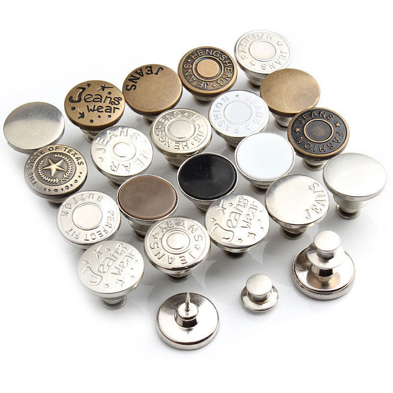 DoreenBeads. Metal Detachable Instant Snap Tack Fastener Jeans Buttons ...