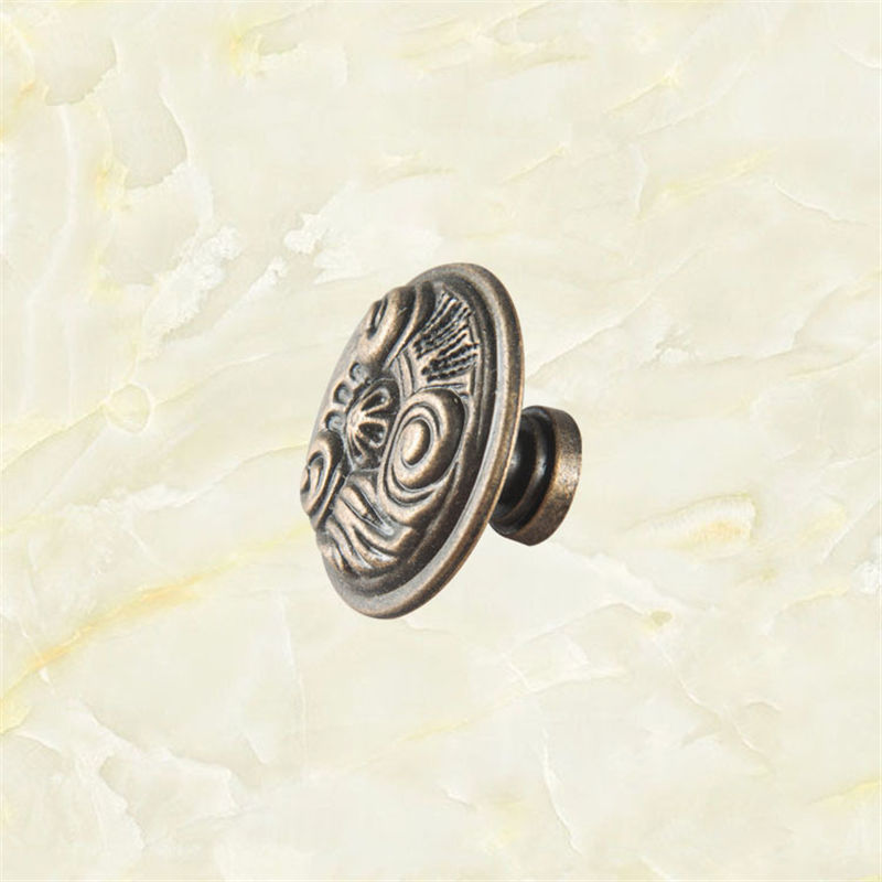 Изображение Antique Bronze - Antique Vintage Cabinet Pulls Knobs Drawer Handles Door knobs 3.5cm Dia， 2 Pcs