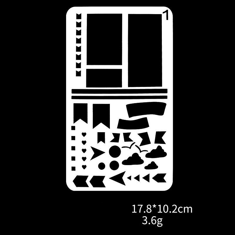 Picture of PET Lazy Painting Drawing Template Ruler Stationery
