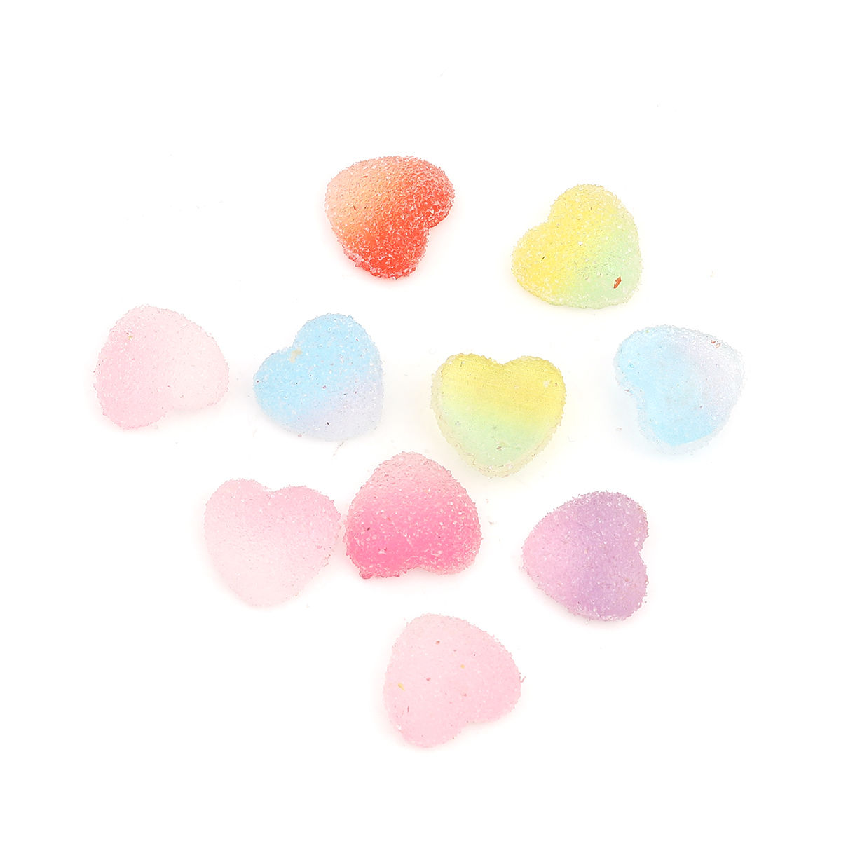 Bild von Resin Dome Seals Cabochon Heart nach dem Zufallsprinzip