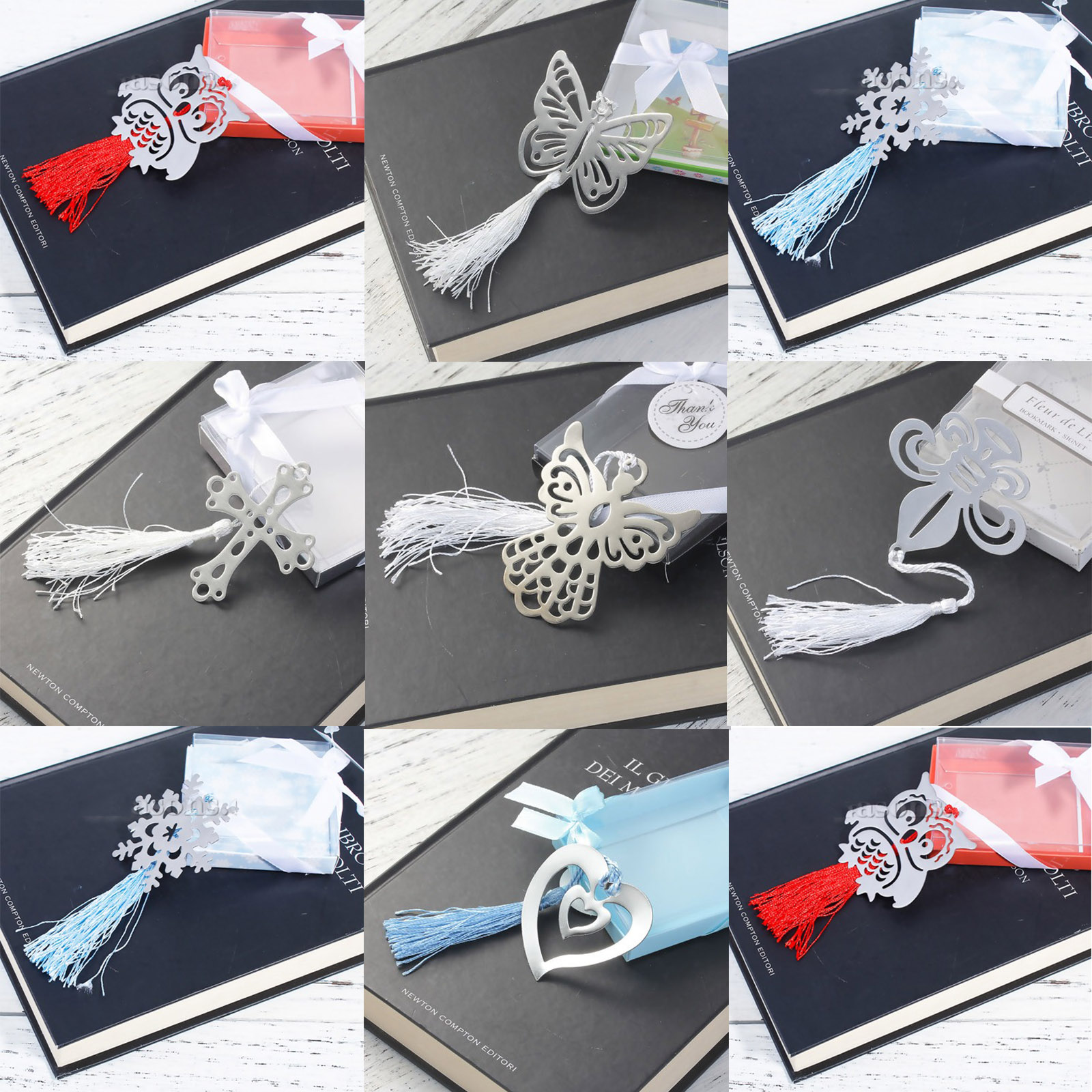 Picture of Stainless Steel Filigree Stamping Bookmark Owl Animal Hollow Carved