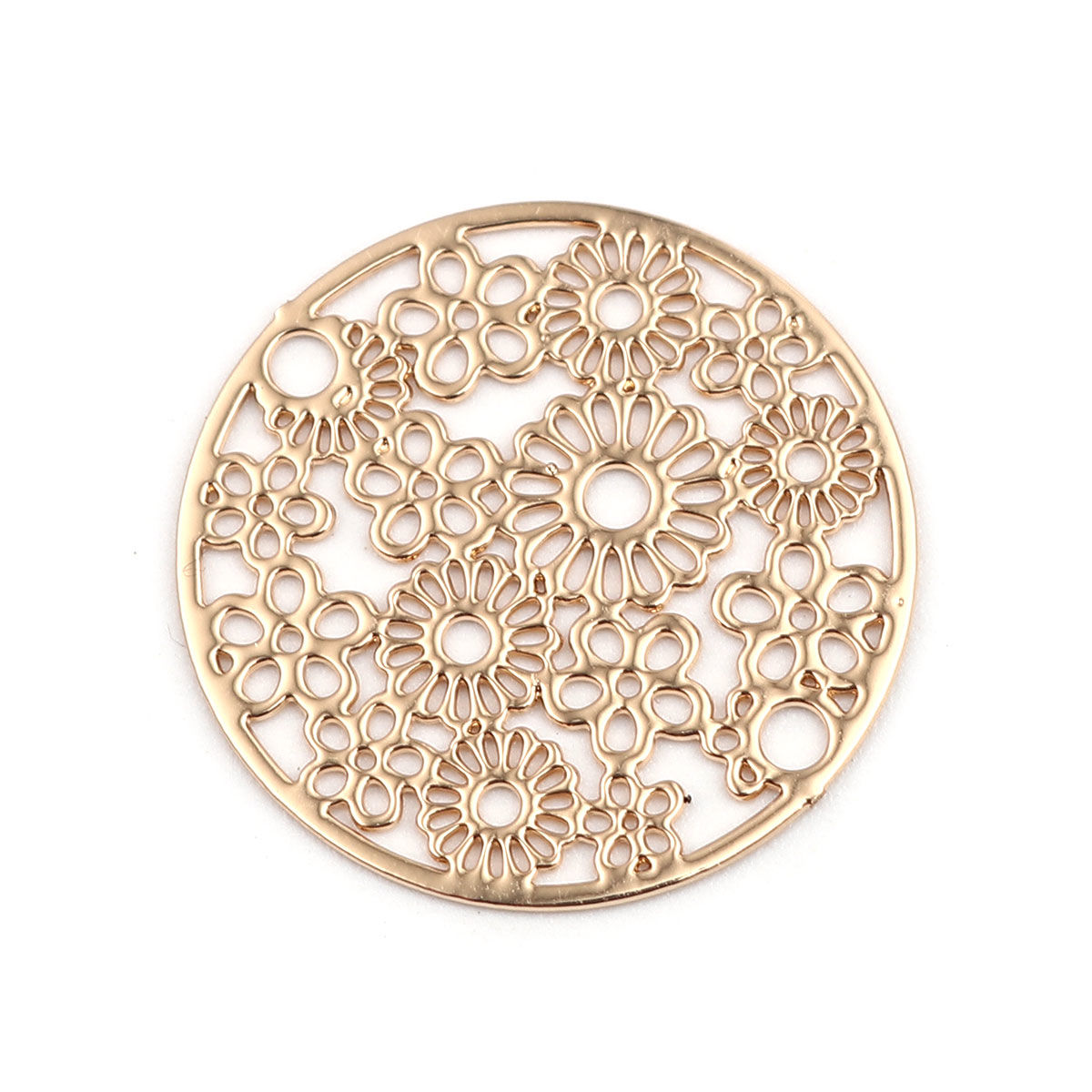 Picture of Brass Filigree Stamping Connectors Round Flower