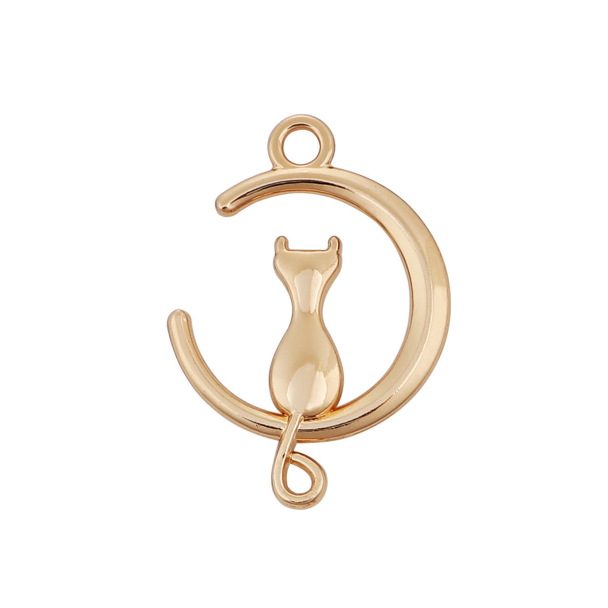 Picture of Zinc Based Alloy Connectors Cat Animal Moon 