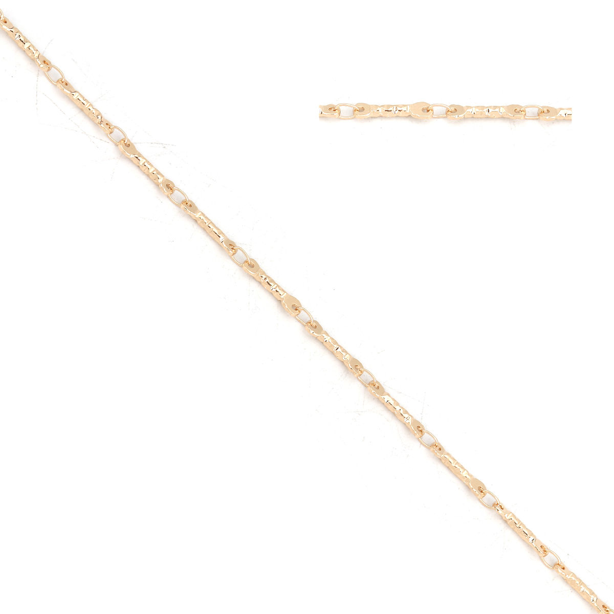 Bild von Eisenlegierung Schmuckkette Kette Vergoldet Streifen 12x3mm, 1 Meter