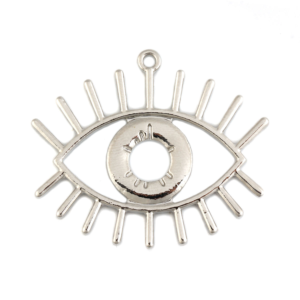 Изображение Подвески Глаза Серебряный Тон 3.7см x 3.1см, 10 ШТ