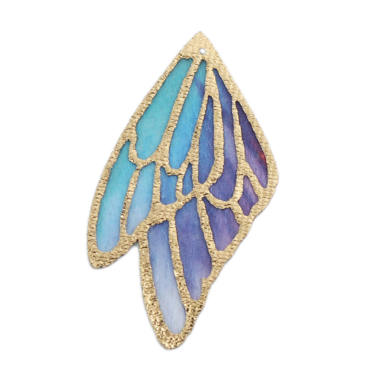 Imagen de Colgantes Tela de Ala de Mariposa 6cm x 3.4cm, 5 Hojas