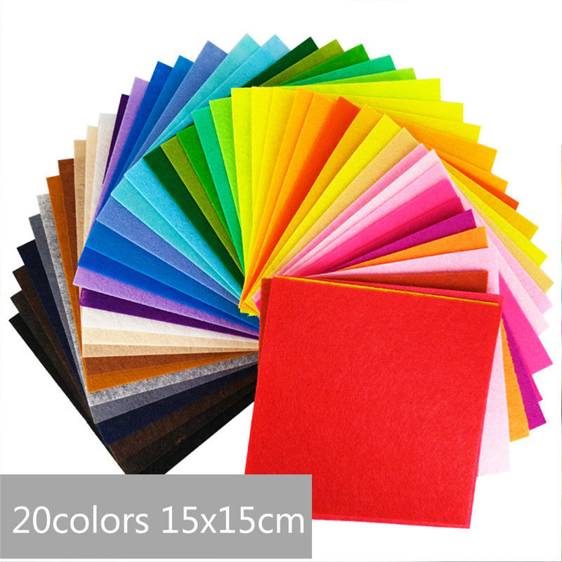 Imagen de At Random Felt Fabric Sheets Sewing Quilting Fabrics Felt Cloth for DIY Patchwork Crafts