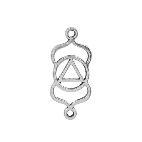 Picture of Zinc Based Alloy Yoga Healing Connectors Flower Agnya/ Ajna