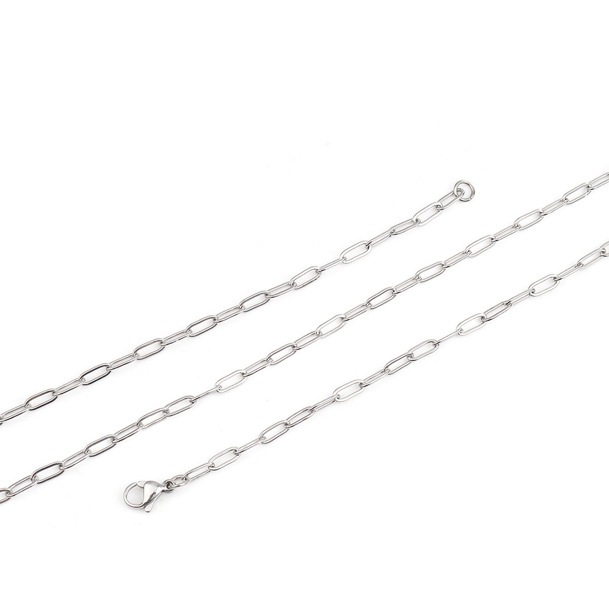 Picture of Stainless Steel Paperclip Chains Link Cable Chain Necklace Oval