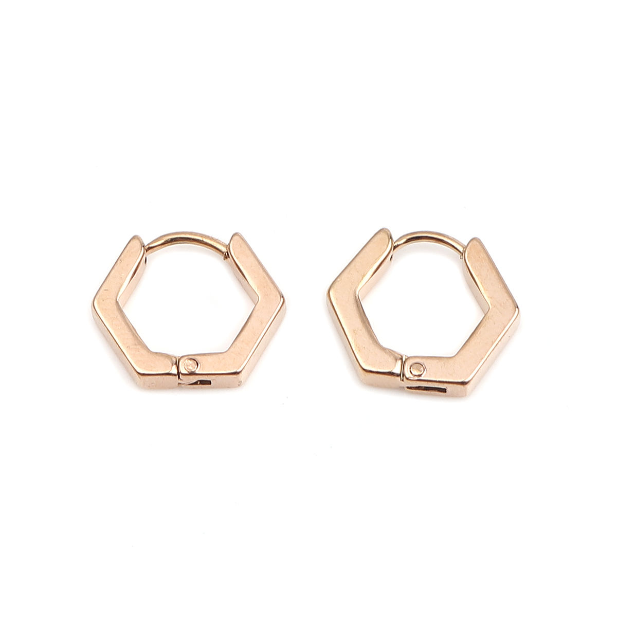 Picture of Stainless Steel Hoop Earrings Hexagon