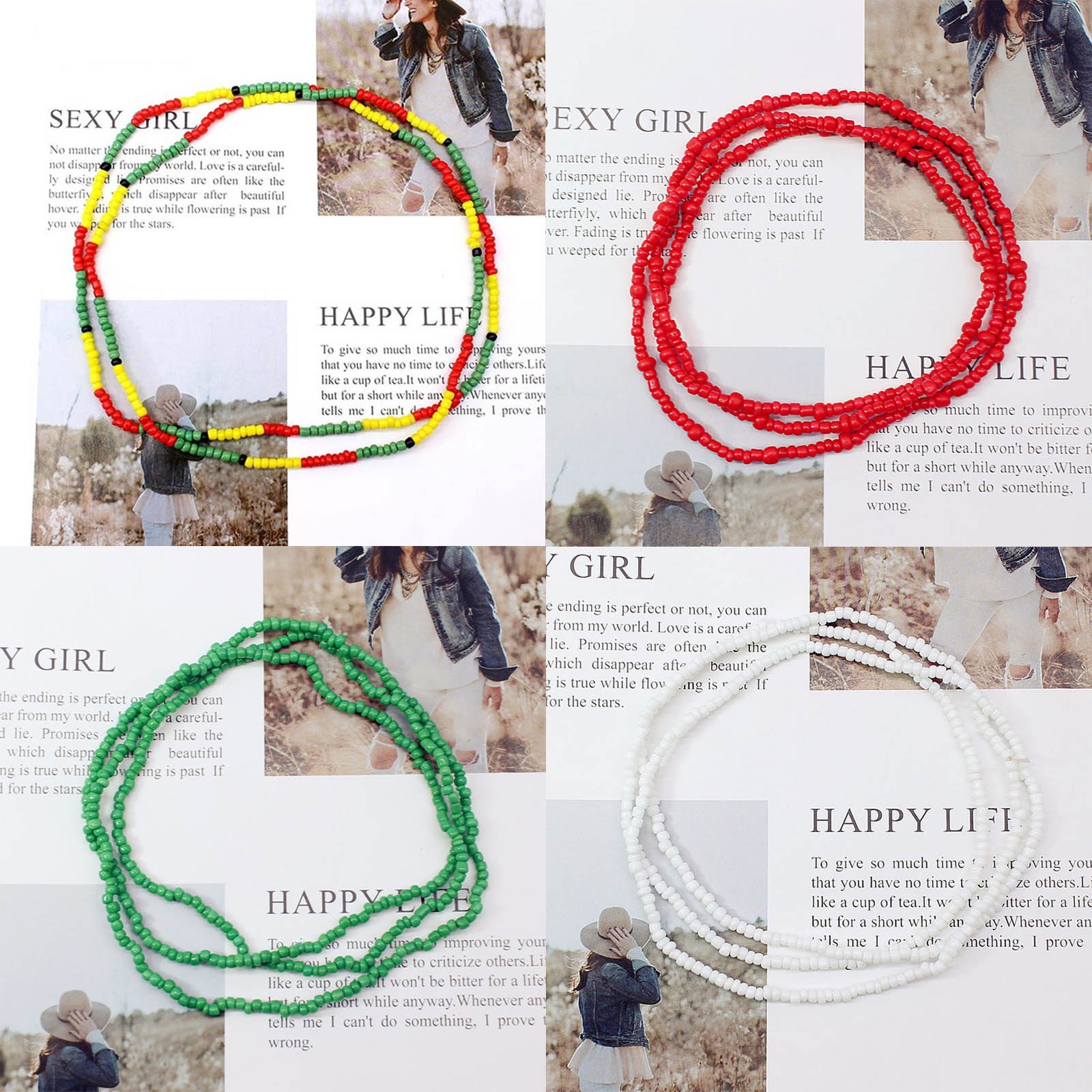 Picture of Boho Chic Bohemia Beaded Layered Body Waist Belly Chain Necklace Multicolor