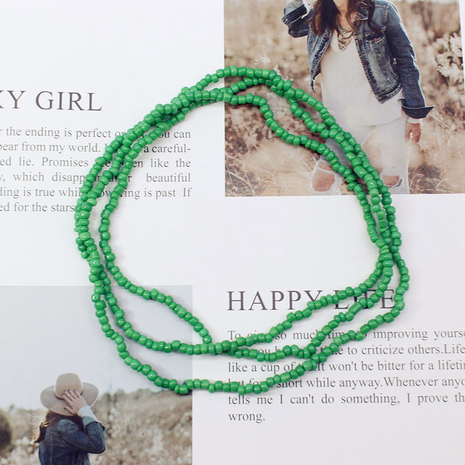 Picture of Boho Chic Bohemia Beaded Layered Body Waist Belly Chain Necklace Multicolor