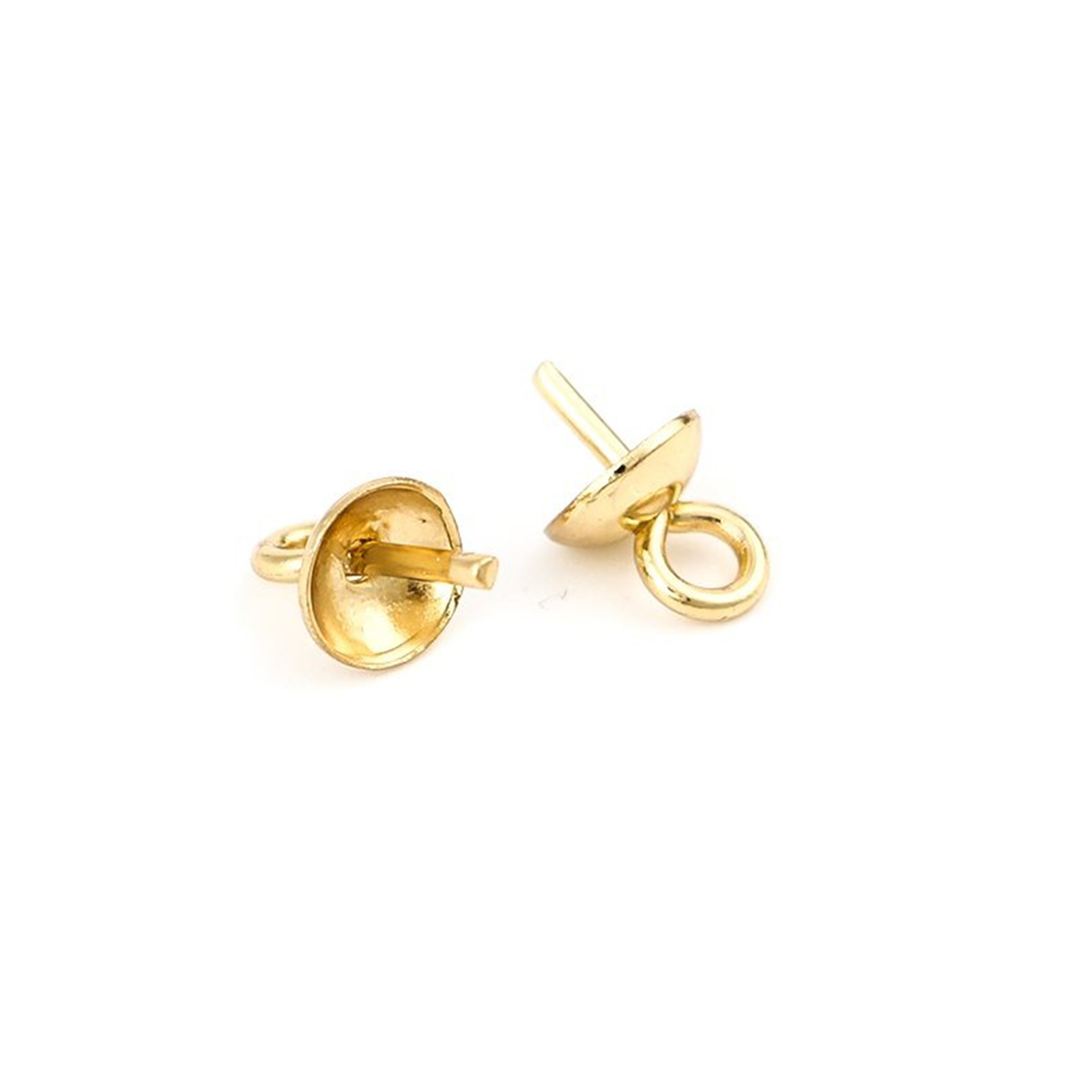 Image de Bélière pour Perle en 304 Acier Inoxydable Doré 7mm x 4mm , 10 Pcs