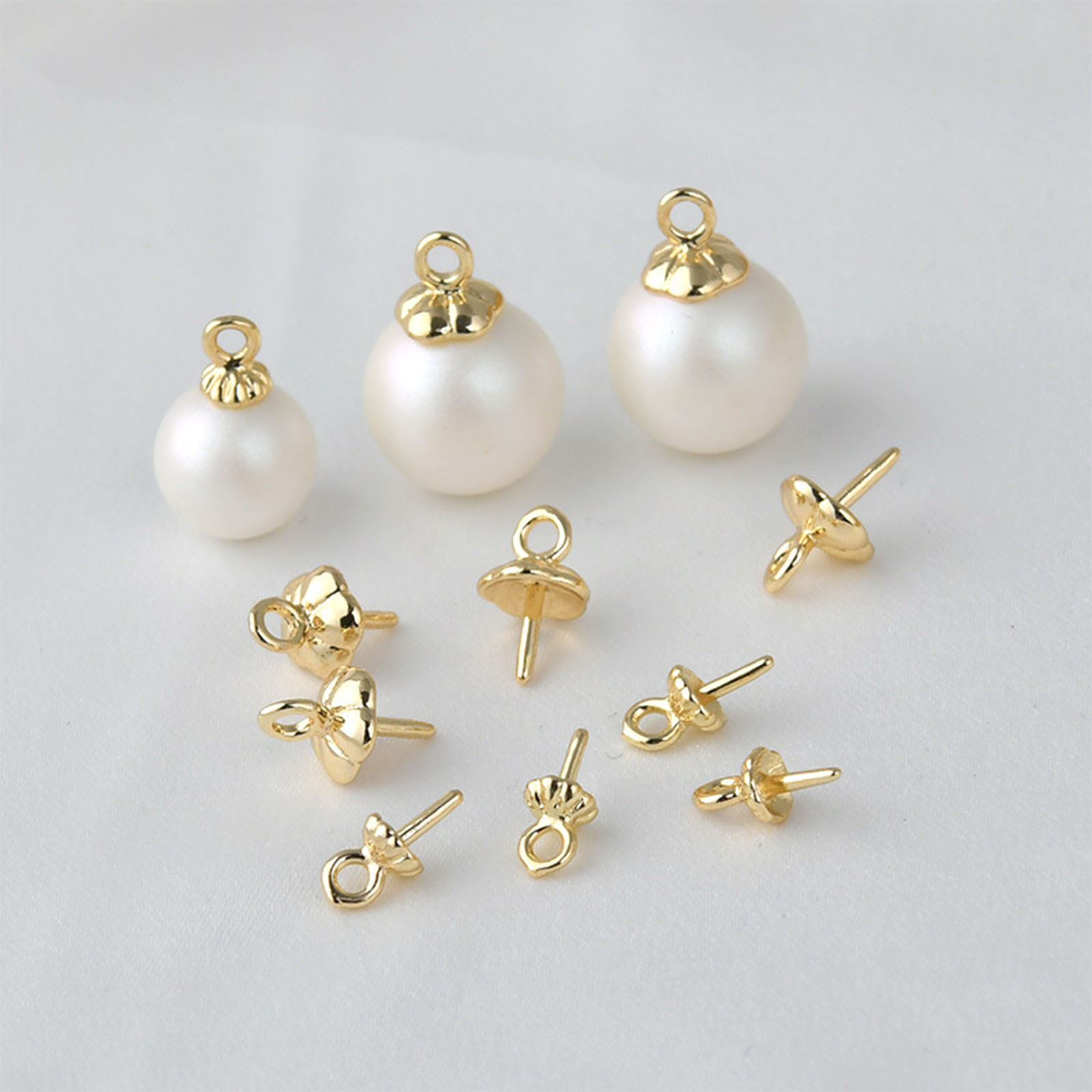 Image de Bélière pour Perle en 304 Acier Inoxydable Doré 7mm x 4mm , 10 Pcs