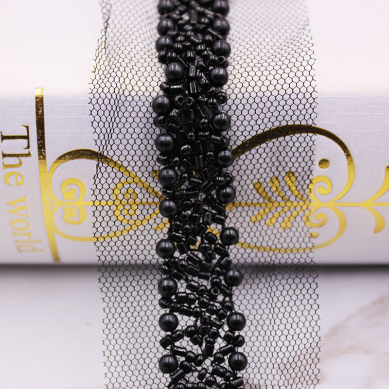 Picture of Polyamide Nylon Lace Trim Black 15mm, 1 Yard