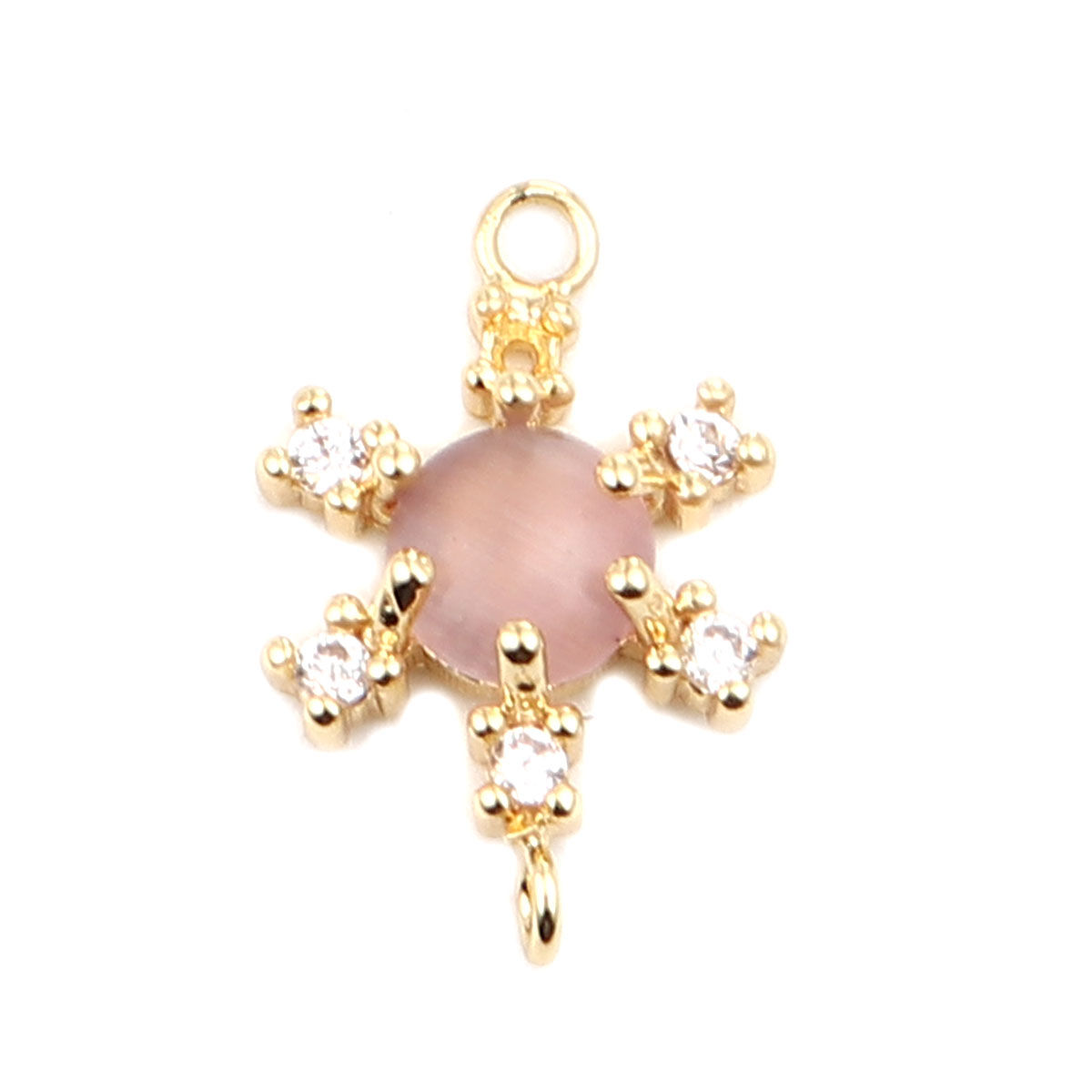 Image de Connecteurs en Laiton Fleur à Strass