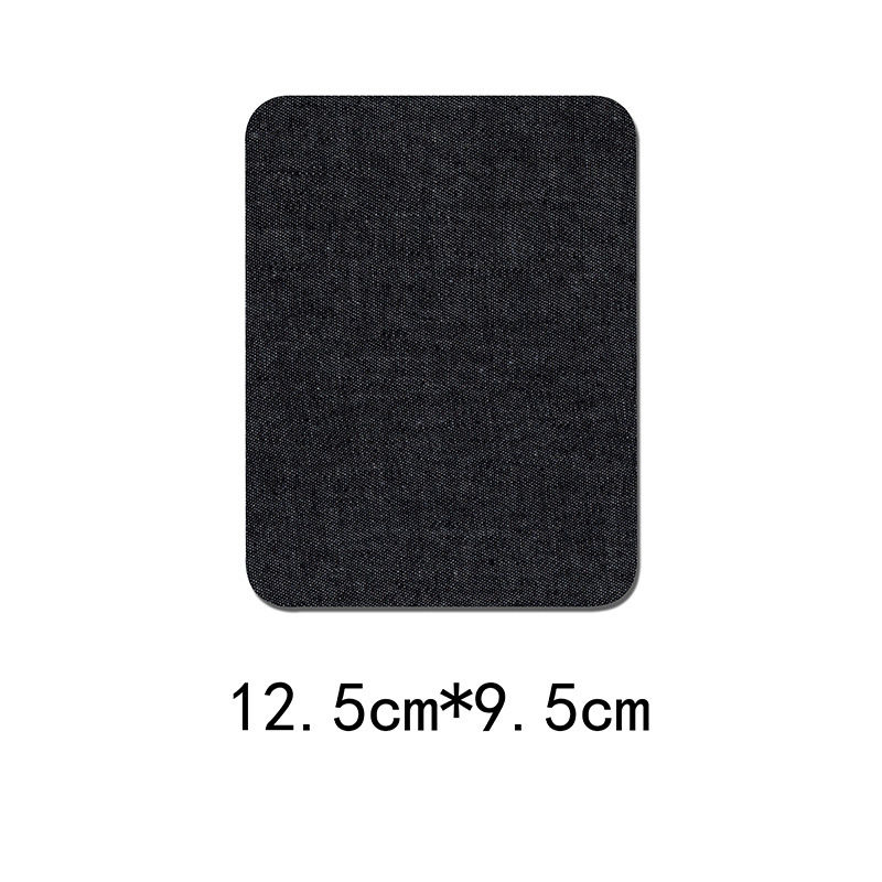 Picture of Fabric Appliques Patches DIY Scrapbooking Craft Black Rectangle 1 Piece