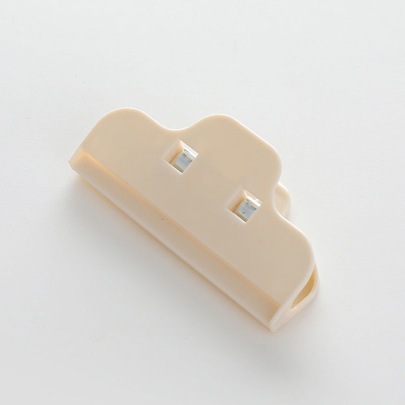 Imagen de Beige household plastic anti-tail clip large food preservation moisture-proof sealing bag clip，10 Pcs