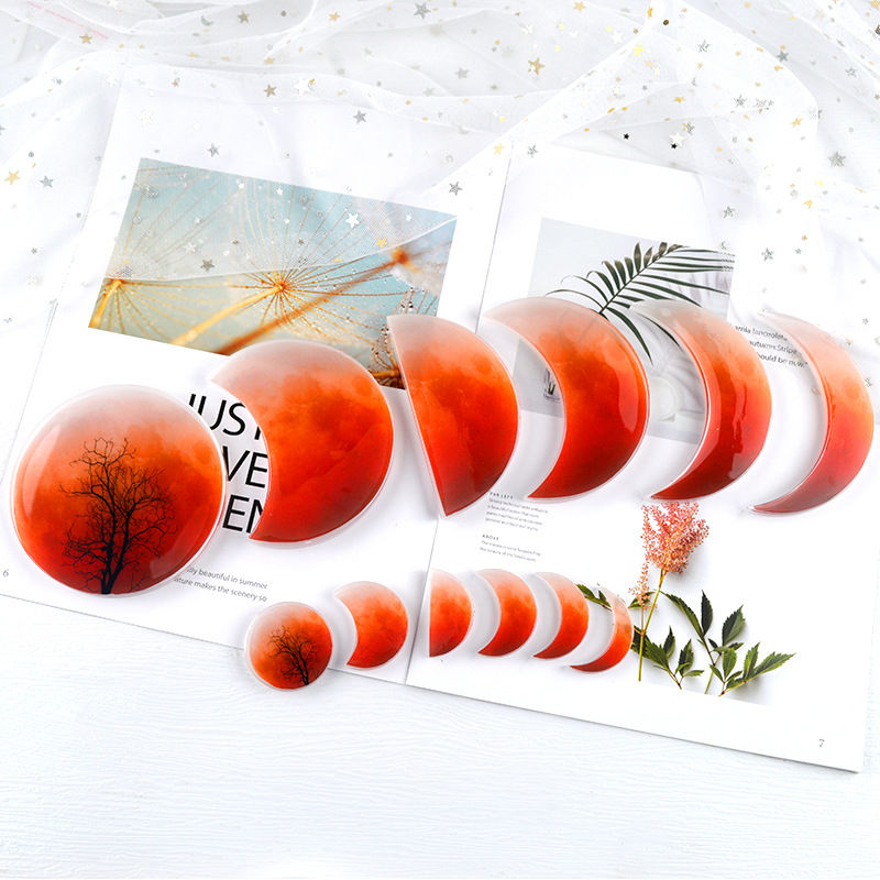 Picture of Silicone Resin Mold For Jewelry Making Half Moon Universe Planet