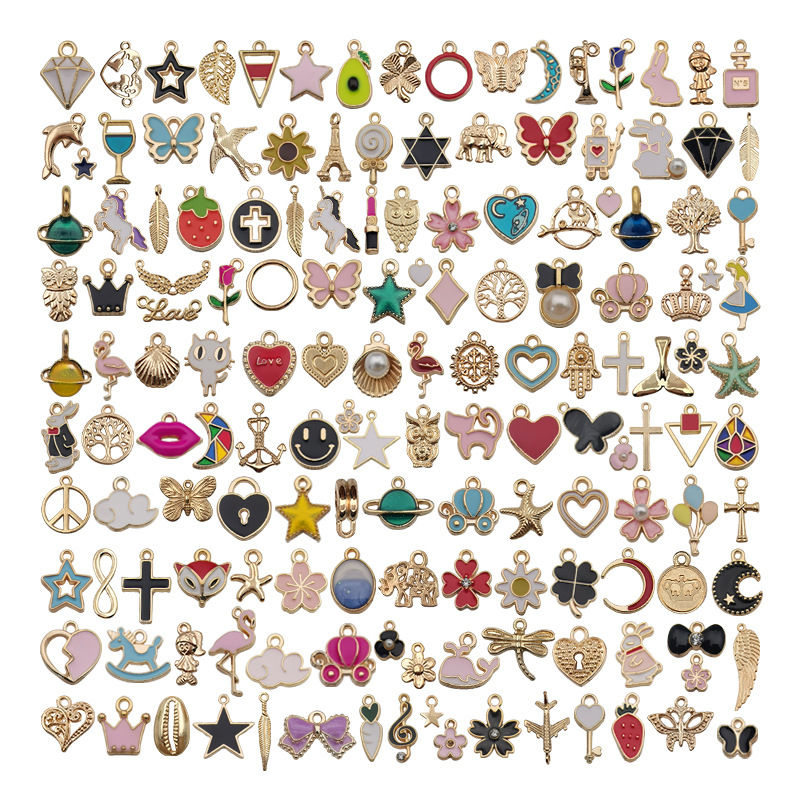 Picture of Zinc Based Alloy Pendants Mixed Multicolor Enamel 1 Set