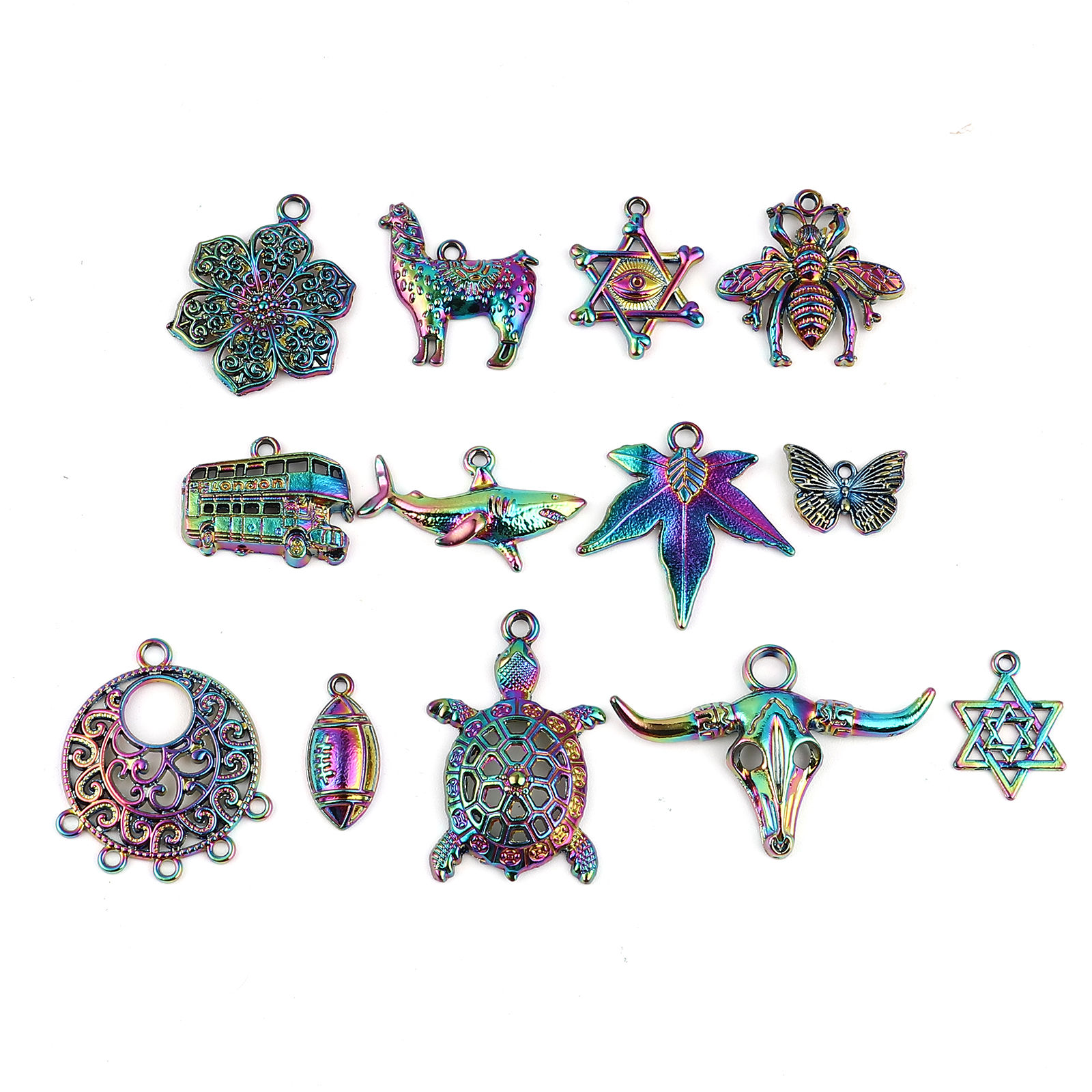 Bild von Anhänger aus Zinklegierung Multicolor AB Color