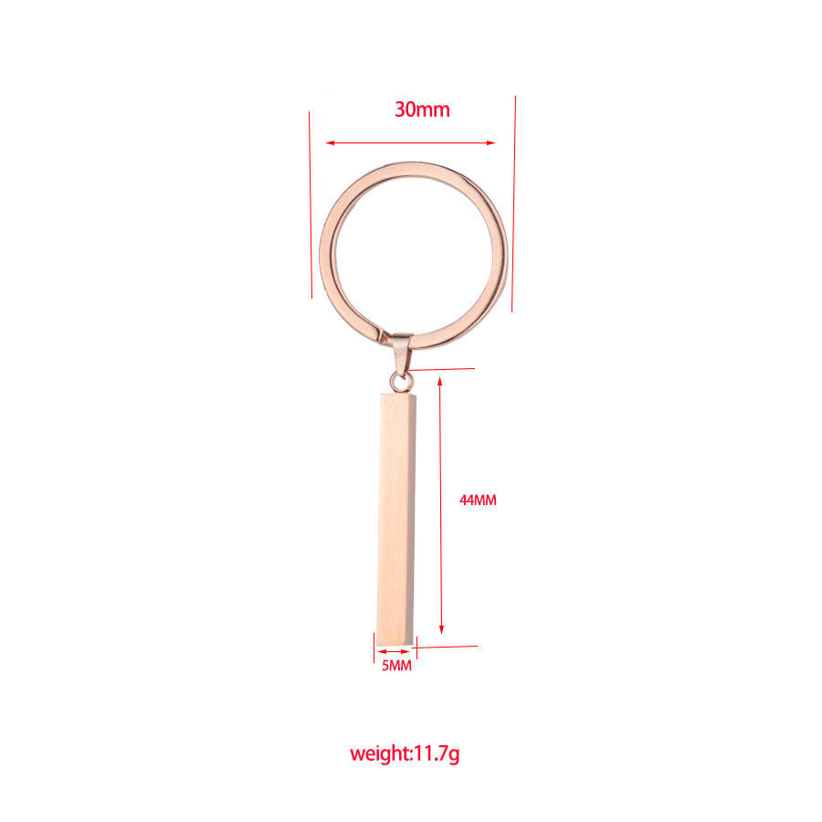 Picture of Stainless Steel Blank Stamping Tags Keychain & Keyring Multicolor Rectangle Cuboid 74mm x 30mm