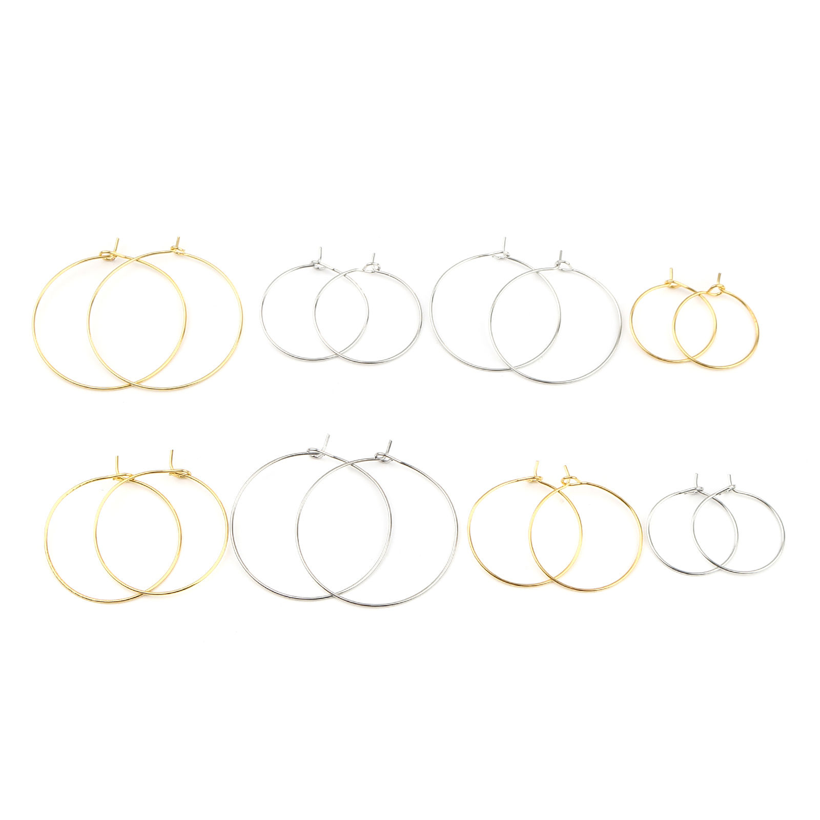 Picture of Iron Based Alloy Hoop Earrings Findings Circle Ring
