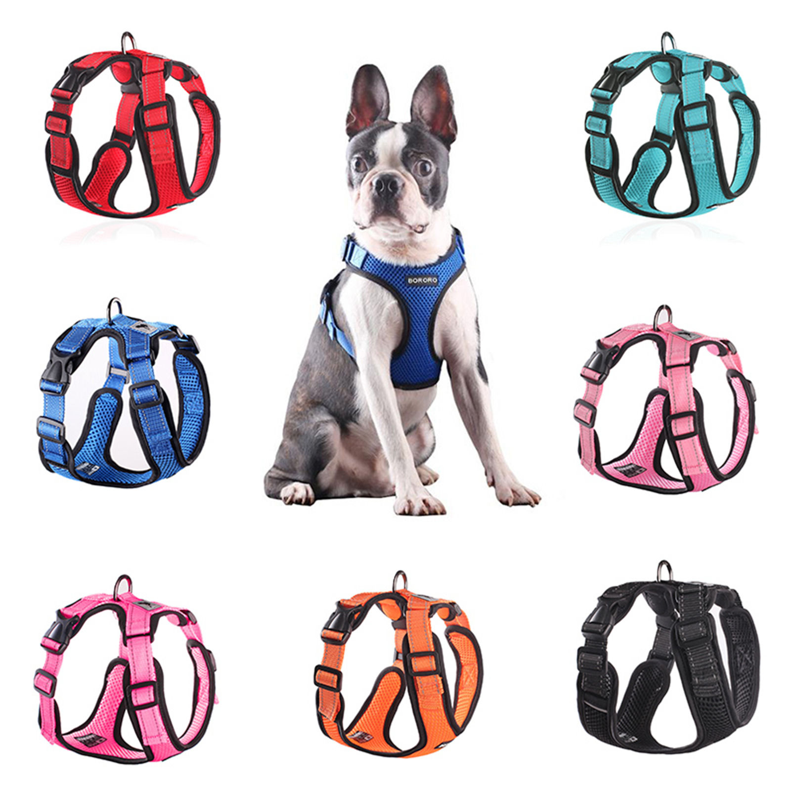 Picture of Mesh Fabric Pet Vest Harness Chest Strap Multicolor