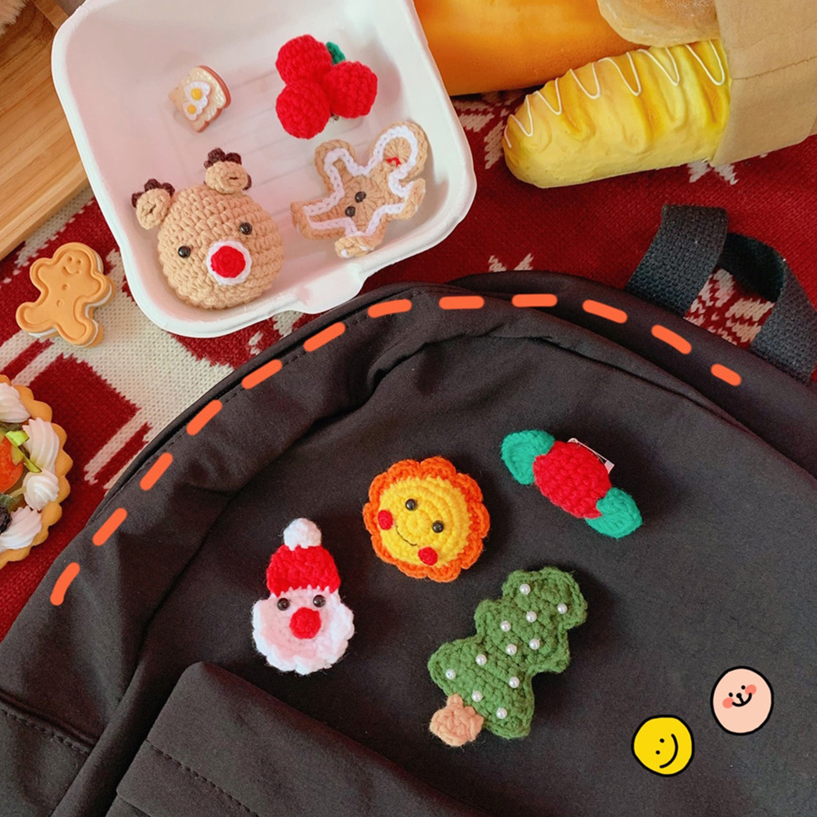 Bild von Wolle Weihnachten Brosche 1 Stück