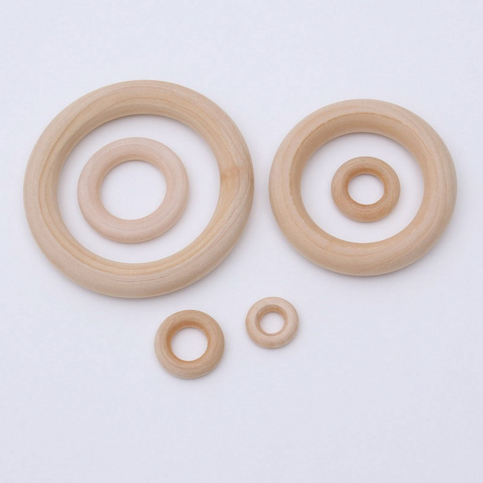 Picture of Natural Wood Connectors Charms Pendants Beige Circle Ring