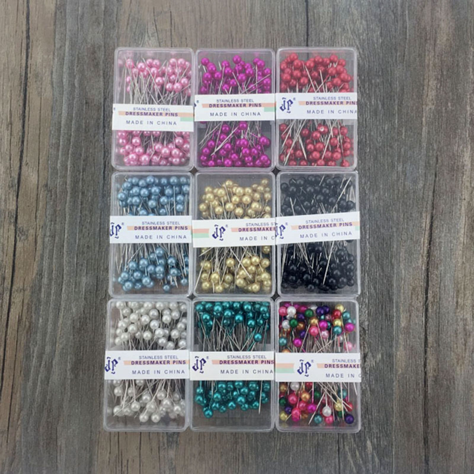 Picture of 1 Box Steel Sewing Positioning Pin Multicolor 3.8cm(1 4/8") long