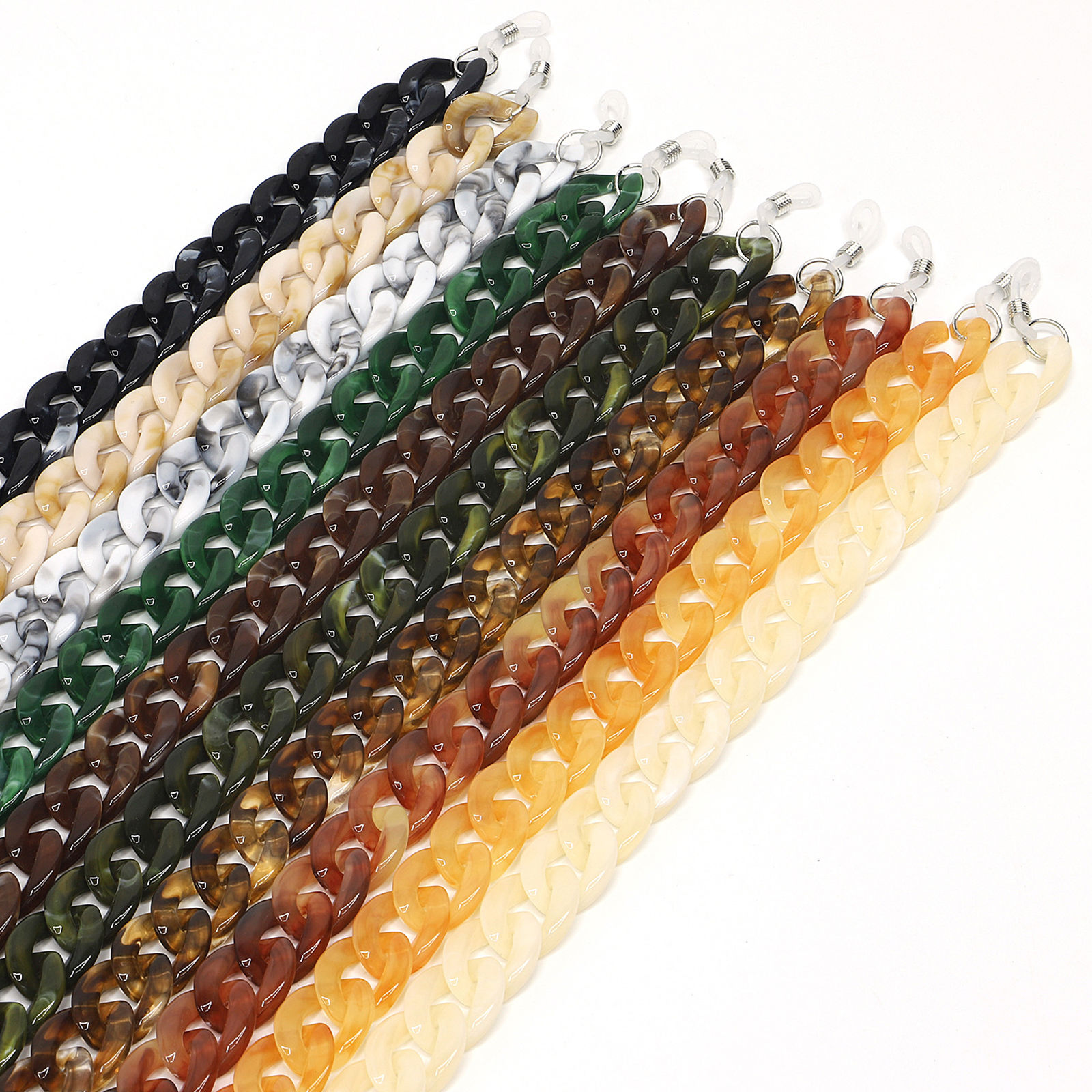 Picture of Acrylic Face Mask And Glasses Neck Strap Lariat Lanyard Necklace 70cm(27 4/8") long, 1 Piece