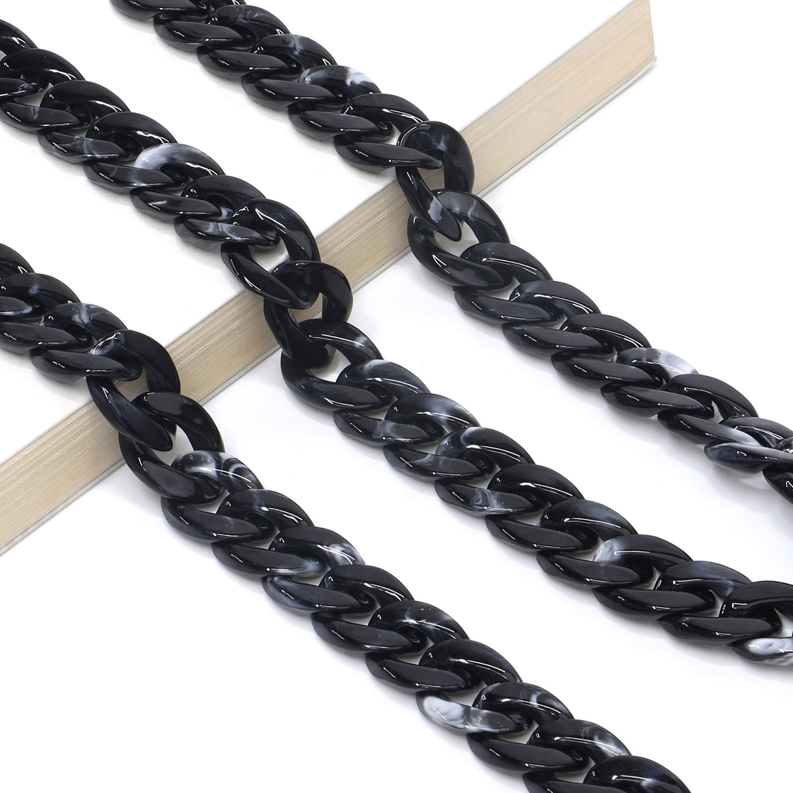 Picture of Acrylic Face Mask And Glasses Neck Strap Lariat Lanyard Necklace 70cm(27 4/8") long, 1 Piece