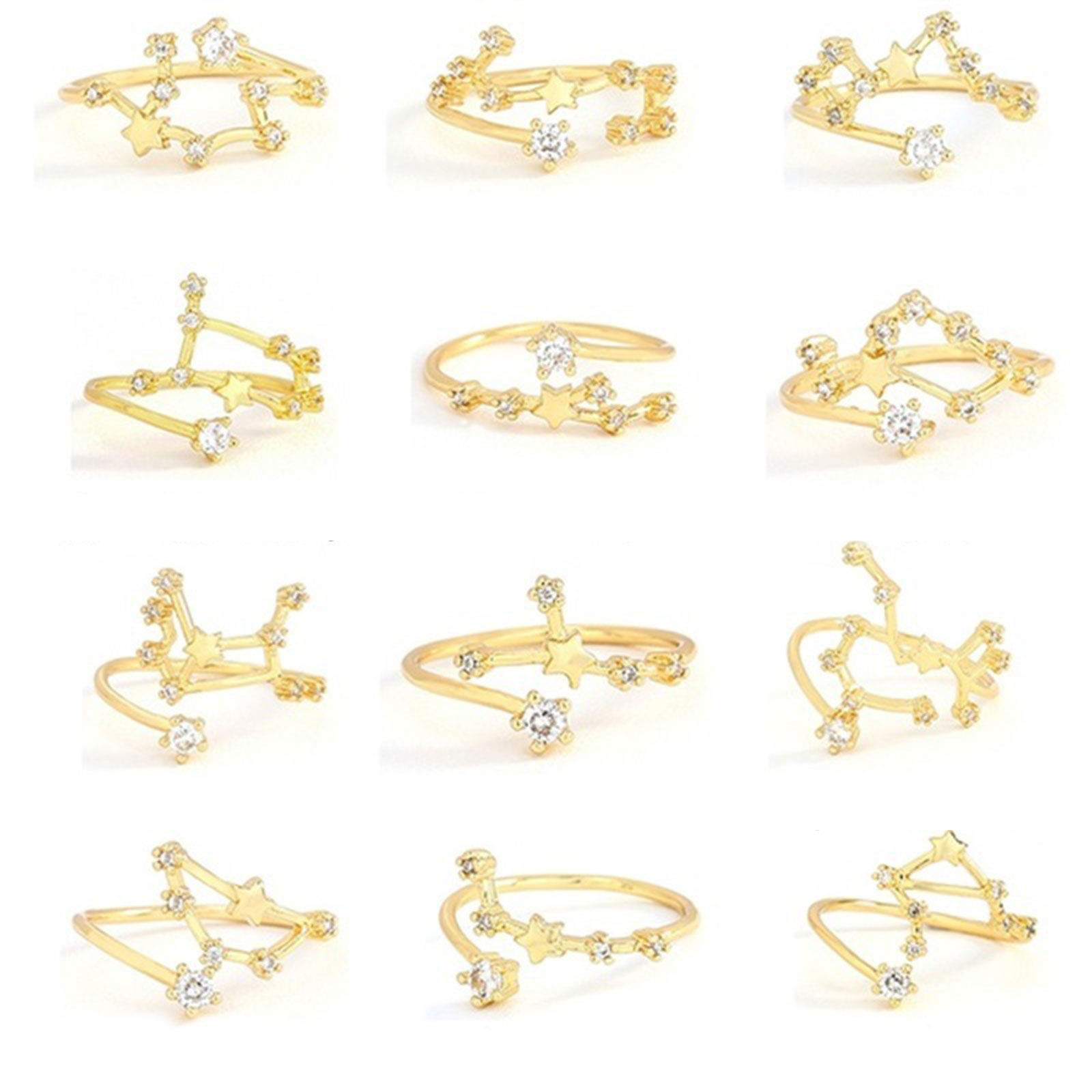 Изображение Латунь Открытый Кольца Позолоченный 17мм(Американский Размер 6.5), 1 ШТ