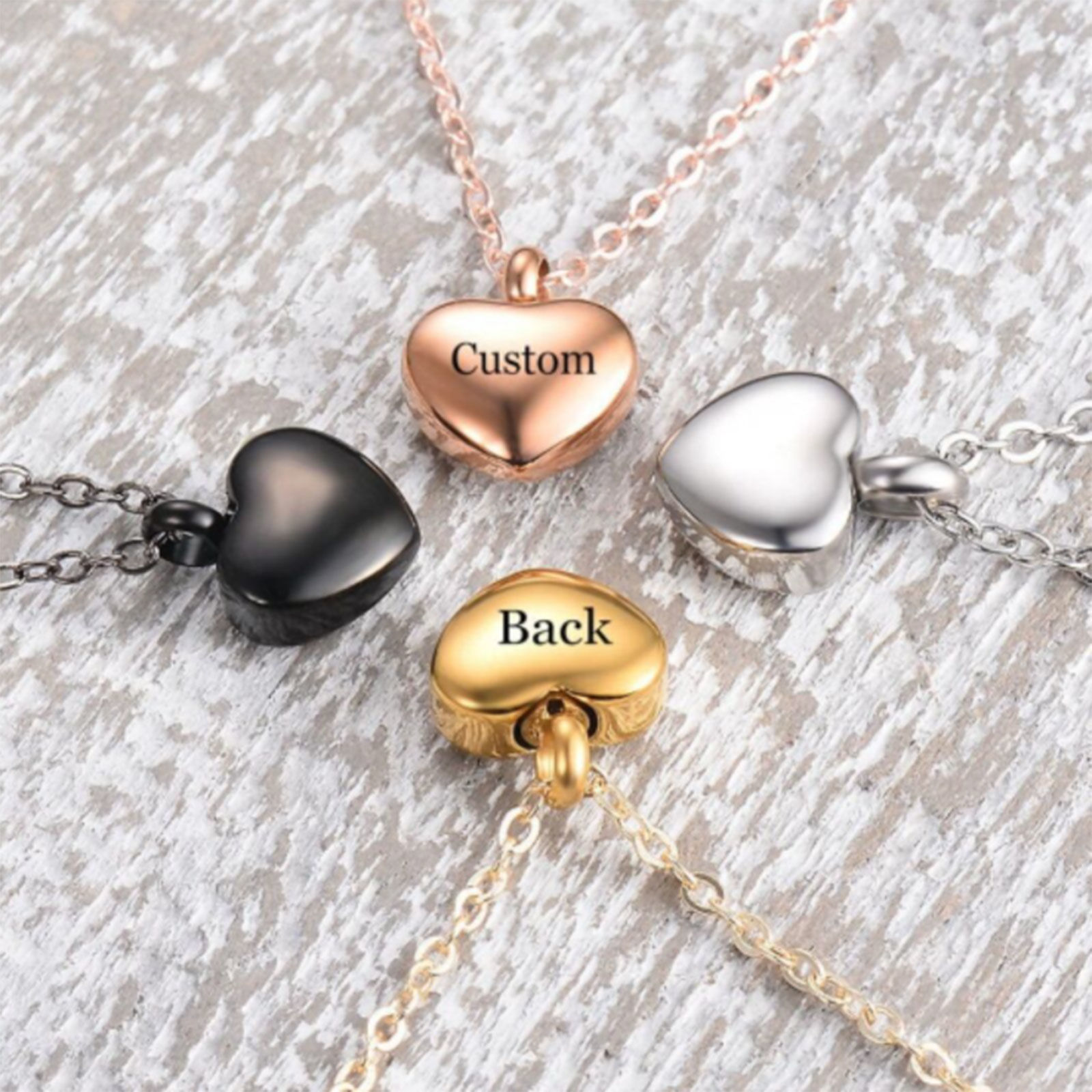 Imagen de Acero Inoxidable Cremación Pet Ash Urn Colgantes Charms 1 Unidad