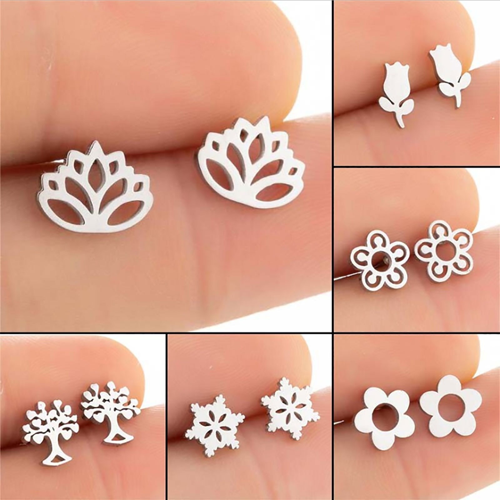 Picture of Stainless Steel Ear Post Stud Earrings 1 Pair
