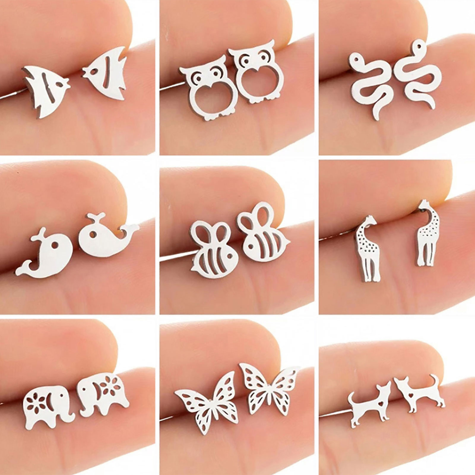 Picture of Stainless Steel Ear Post Stud Earrings 1 Pair