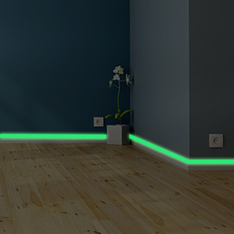Изображение 0.15mm Thickness Environmentally Friendly DIYdiy Stairs Stage Warning Luminous Tape Waist Line Skirting Wall Sticker Home Decoration