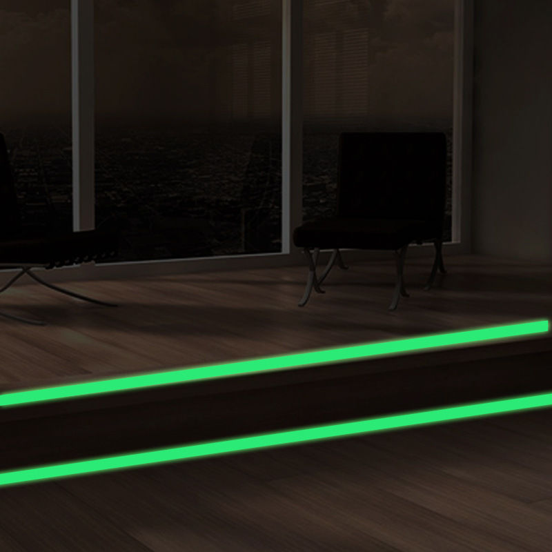 Изображение 0.15mm Thickness Environmentally Friendly DIYdiy Stairs Stage Warning Luminous Tape Waist Line Skirting Wall Sticker Home Decoration