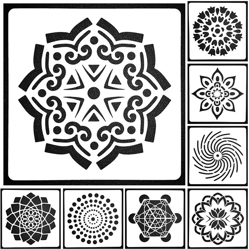 Изображение Creative Mandala DIY Drawing Template Stencil