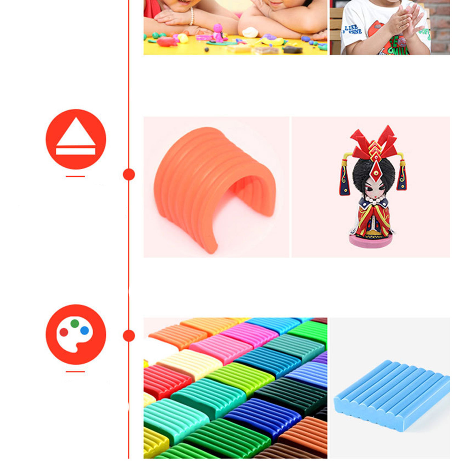 Изображение Resin & Plastic DIY Plasticine Handicrafts Material Set Mixed Color