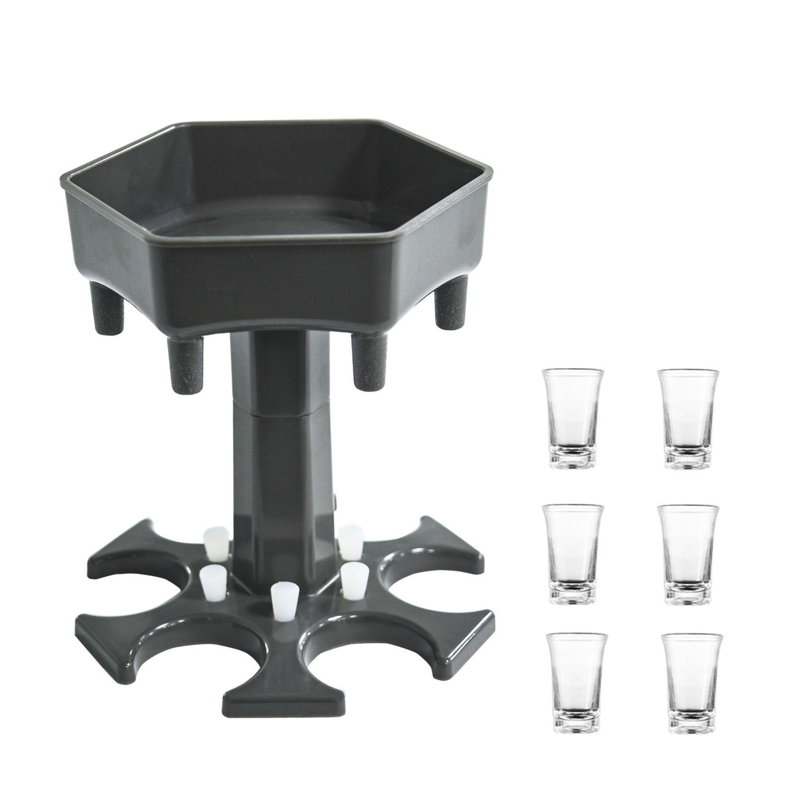Picture of 6 Shot Glass Dispenser Holder Shot Buddy Wine Cocktail Fast Fill Tool Cooler Beer Beverage Drink Dispenser Party Bar Accessories