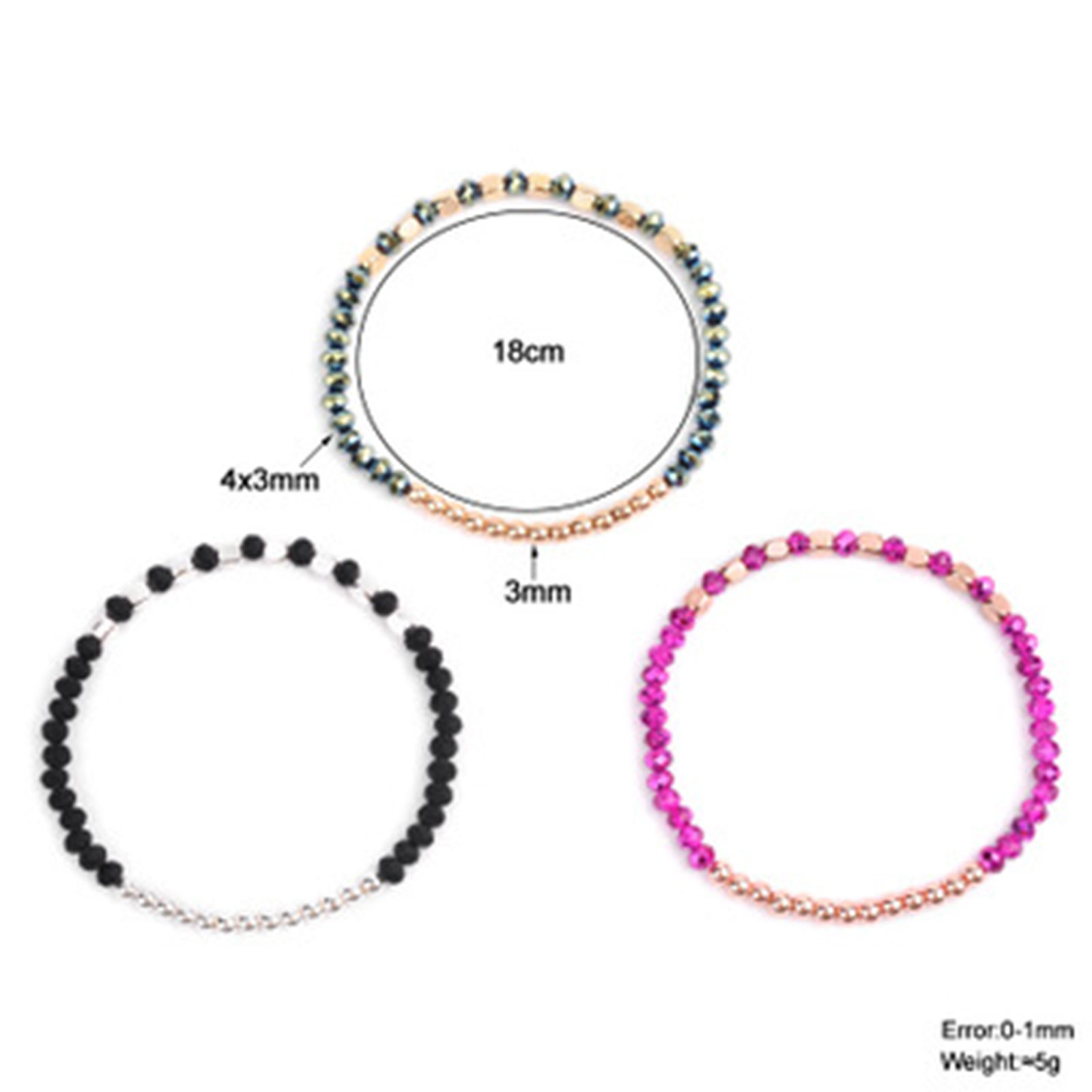 Picture of Glass & Acrylic Dainty Bracelets Delicate Bracelets Beaded Bracelet 1 Piece