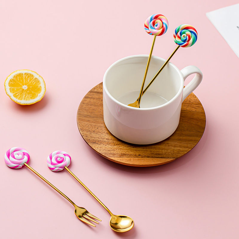 Picture of Creative Lollipop Cartoon 304 Stainless Steel Spoon Fork